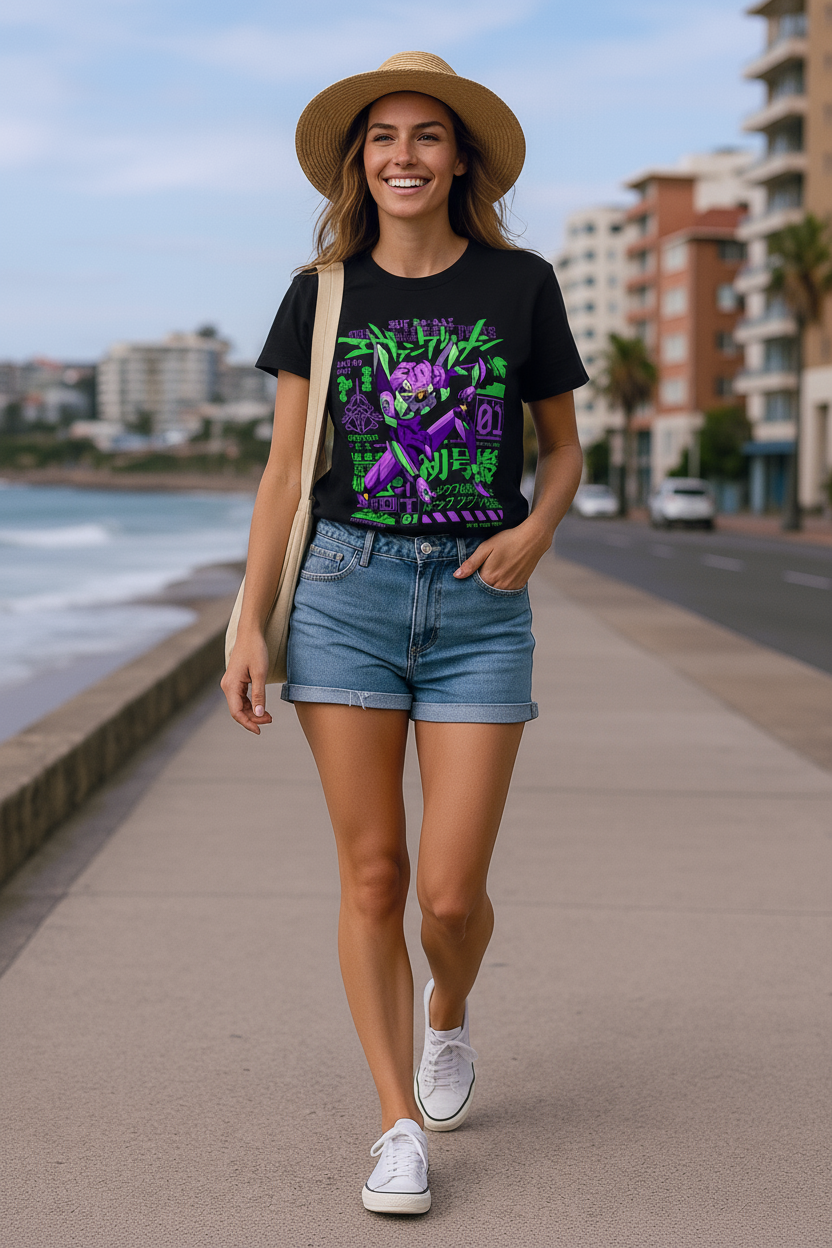 Anime Cartoon Print T-Shirt