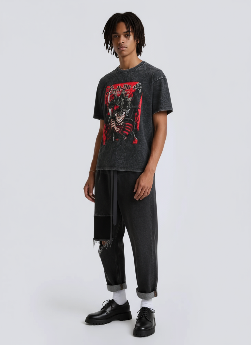 Black Grimoire Anime-Inspired Graphic T-Shirt