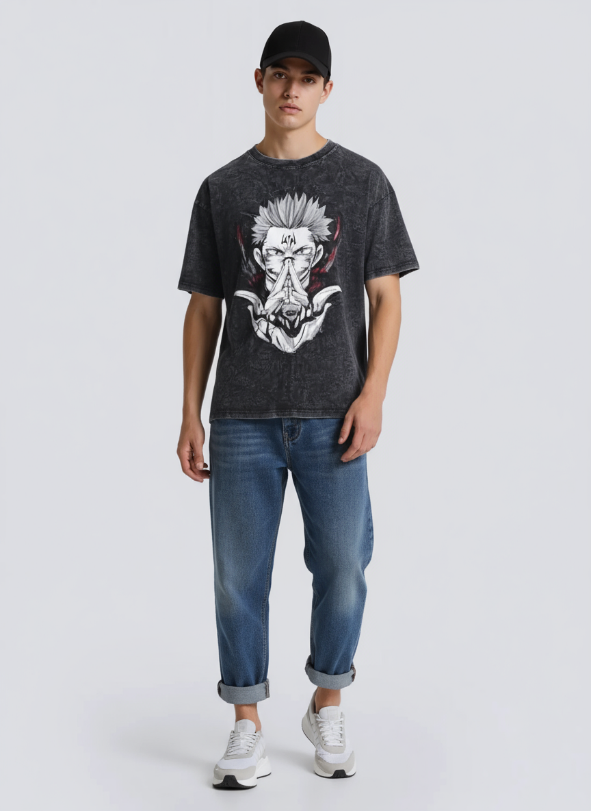 Cursed Ascendancy Anime-Inspired Graphic T-Shirt