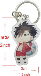 Haikyuu Character Keychain Anime character keychain with measurements by Shonen Realm Apparel
