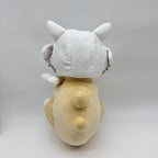 Cute Buddy Sleepy Plush Back view of sleeping anime plush –  Plush toy with a white skull head and beige body 