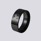 Black Stainless Steel Anime Ring by Shonen Realm Apparel 