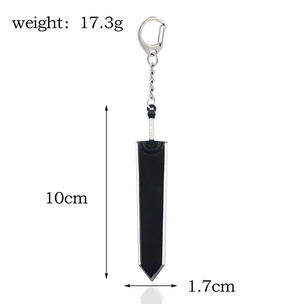 Windblade Pendant - Black sword-shaped keychain 