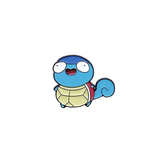 Mini Anime Brooch Pins Cartoon turtle character with blue shell  by Shonen Realm Apparel