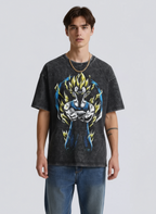 Electric Warrior Anime-Inspired Streetwear T-Shirt