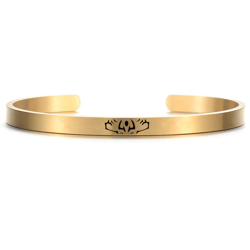 Gojo and Yuji Charm Bracelets Gold 