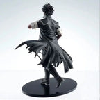 Matte Black Hero Figure in black – Shonen Realm Apparel - Action figure of a character with a dark outfit and cape 