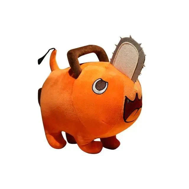 Chainsaw Pup Vibes High-quality PP cotton plush filling – Shonen Realm Apparel - Plush toy resembling a cartoonish bull with orange body, brown horns, and ears 