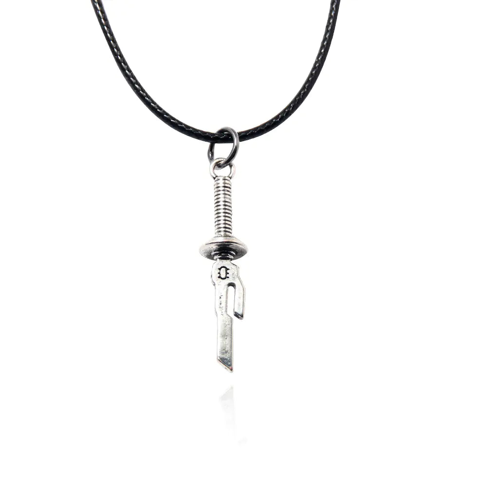 Hook pendant necklace from Shonen Realm Apparel on black chain