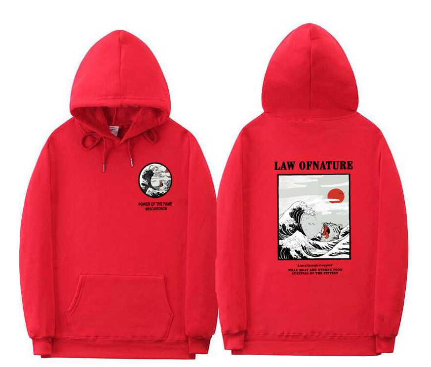 Japanese Street Retro Wave Hoodie