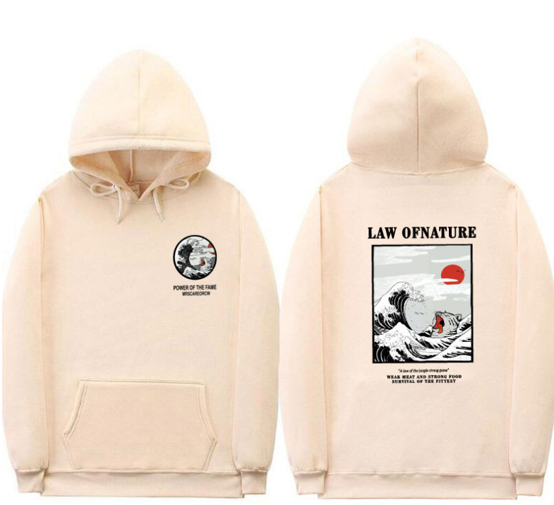 Japanese Street Retro Wave Hoodie