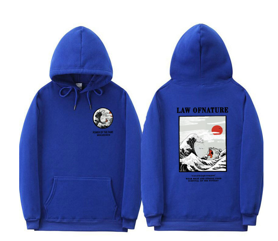 Japanese Street Retro Wave Hoodie