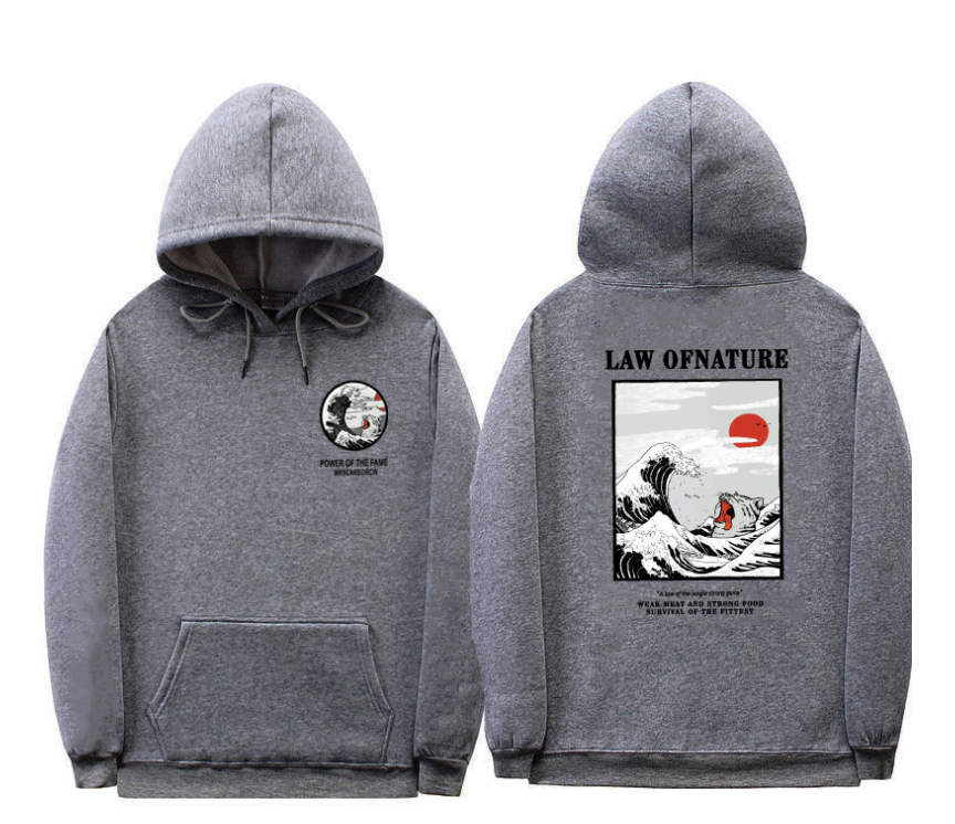 Japanese Street Retro Wave Hoodie