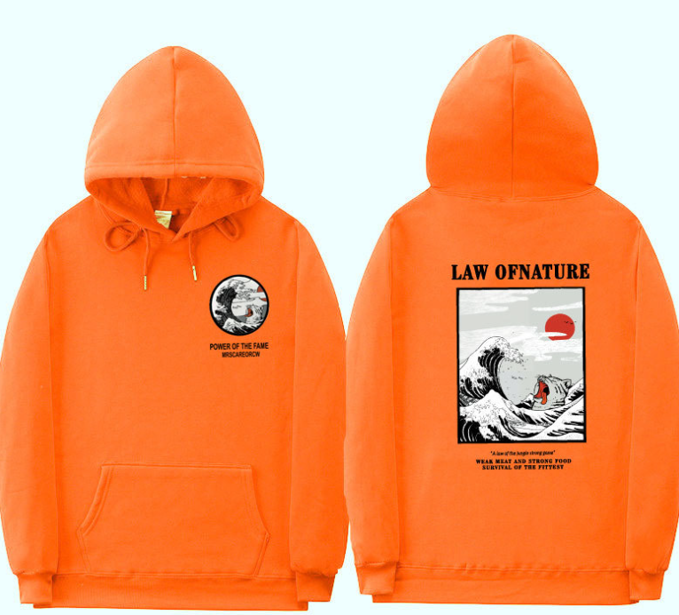 Japanese Street Retro Wave Hoodie