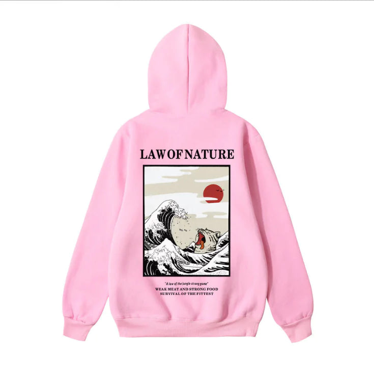 Japanese Street Retro Wave Hoodie
