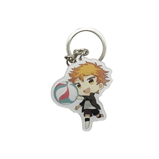Haikyuu Character Keychain Keychain with anime character and colorful design on a white background by Shonen Realm Apparel