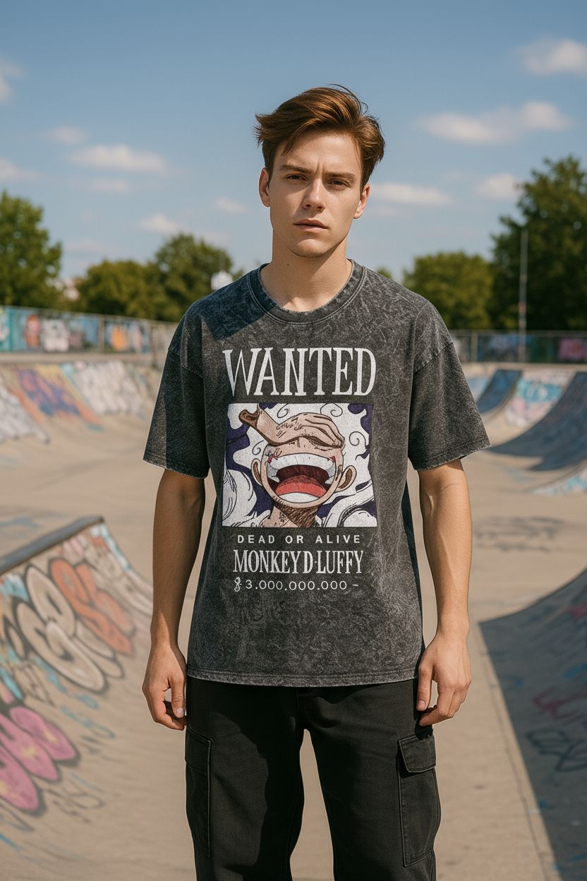 Luffy Wanted T-Shirt – Wear Your Pirate King Spirit