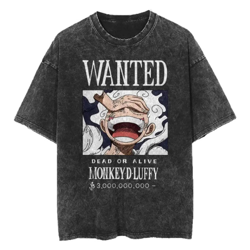 Luffy Wanted T-Shirt – Wear Your Pirate King Spirit