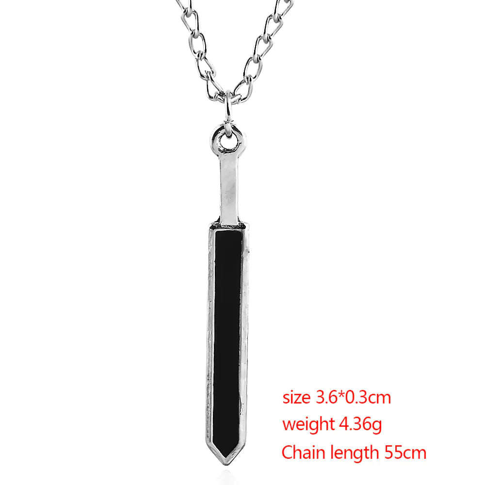 Windblade Pendant  black sword pendant  with measurements and weight 