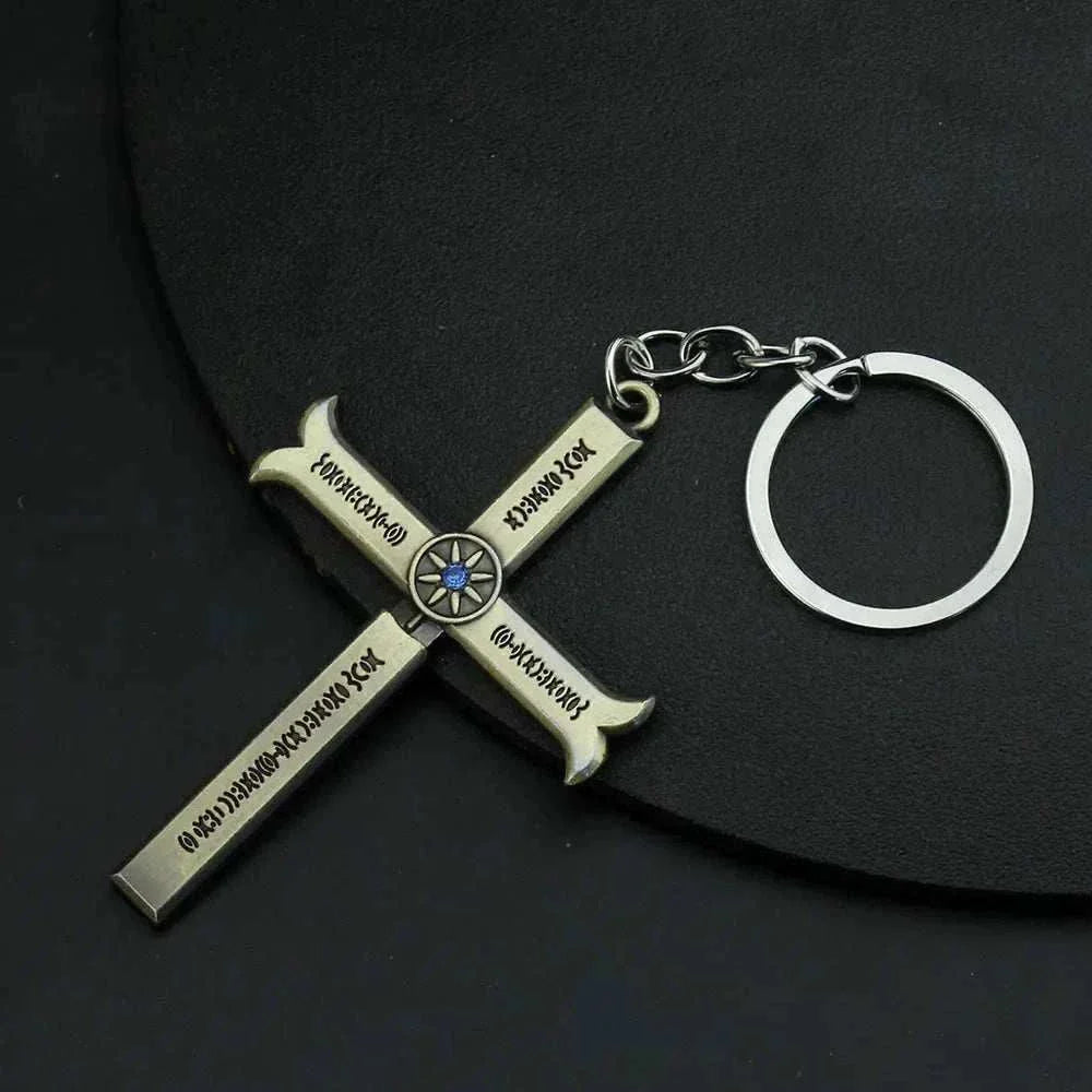 Cross Sword Pendant Necklace - One Piece Mihawk pendant key chain – Shonen Realm Apparel