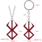 Windblade Pendant - Red Windblade symbol pendant on a chain and keychain 