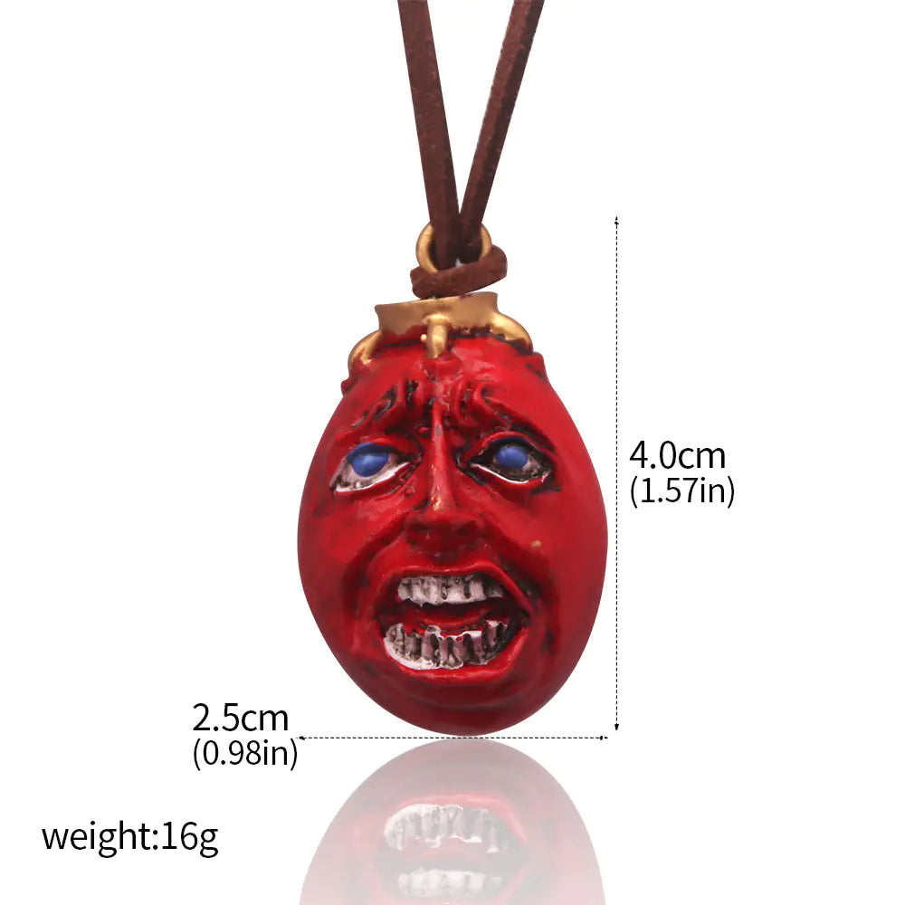 Windblade Pendant - Red face pendant with measurements  