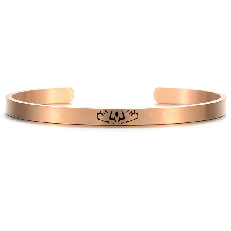 Gojo and Yuji Charm Bracelets Rose Gold