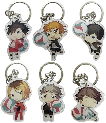 Haikyuu Character Keychain Shonen Realm Apparel Haikyuu anime keychains with acrylic finish