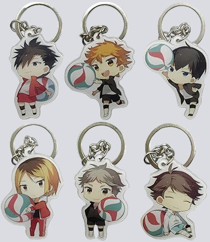 Haikyuu Character Keychain Shonen Realm Apparel Haikyuu anime keychains with acrylic finish