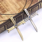 Cross Sword Pendant Necklace - Shonen Realm Apparel One Piece necklace for cosplay