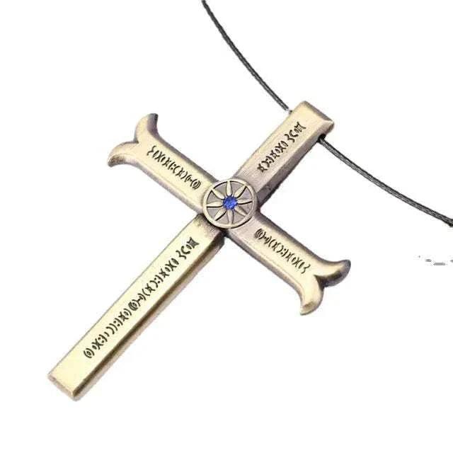 Cross Sword Pendant Necklace - Shonen Realm Apparel anime sword charm necklace