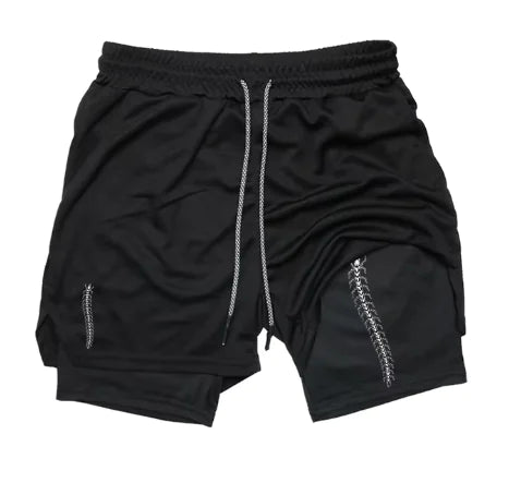 Shonen Realm Apparel breathable 2-in-1 shorts with compression liner
