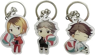 Haikyuu Character Keychain Volleyball anime character keychain close-up – Shonen Realm Apparel